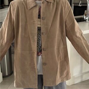 Bernardo Men's Light Brown Suede Jacket